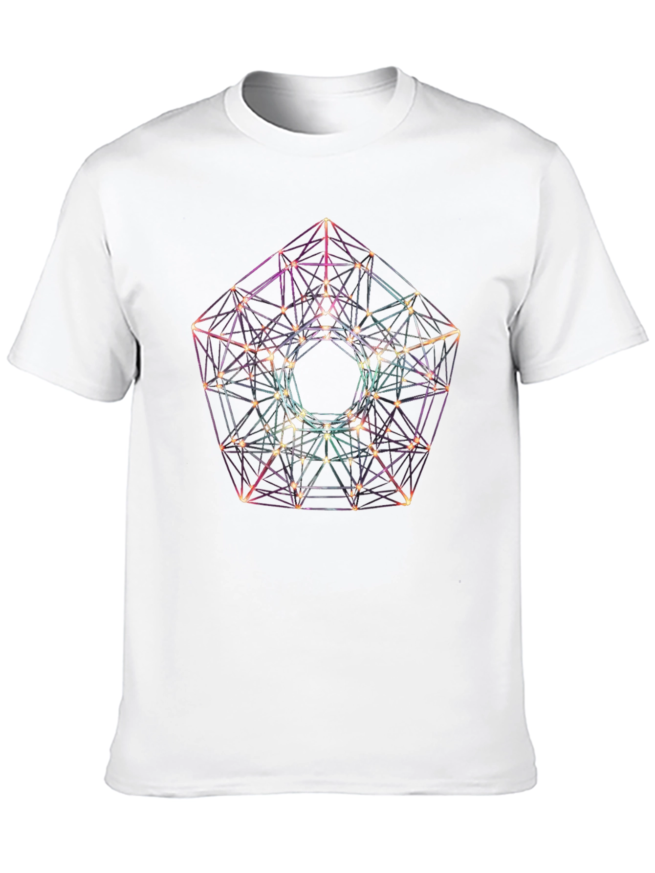 Geometric Design Black T-Shirt