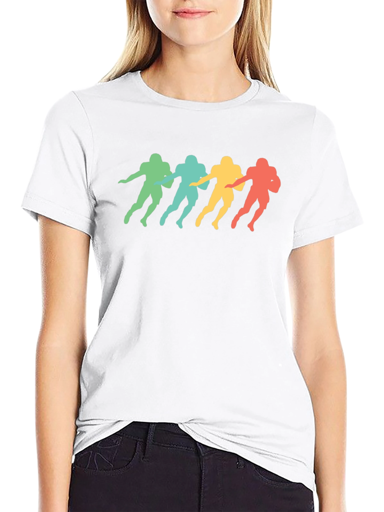 Retro Football Player Silhouette T-Shirt