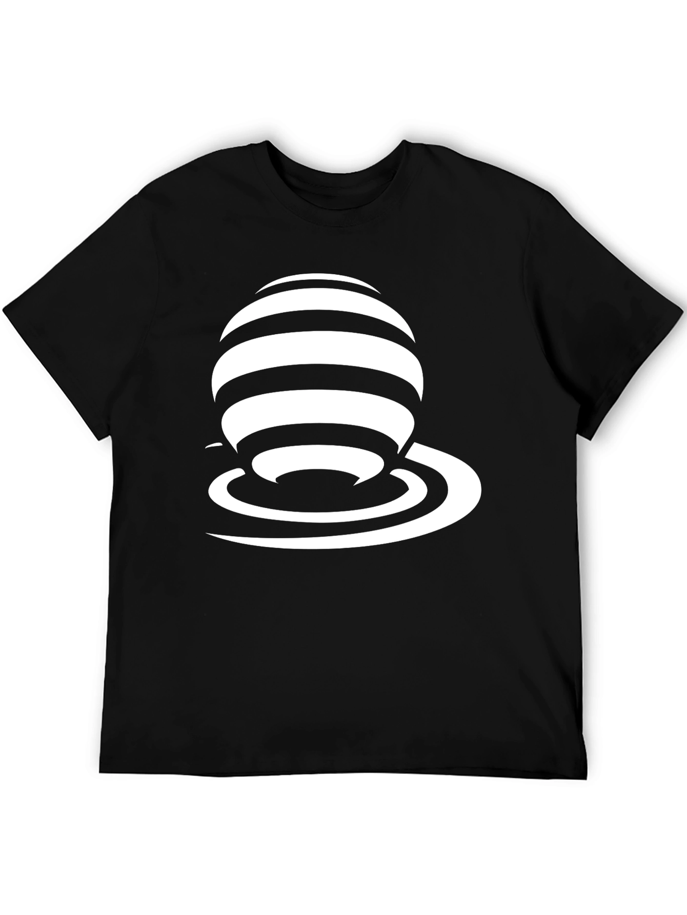 Stripped Sphere Graphic Tee - Modern Style