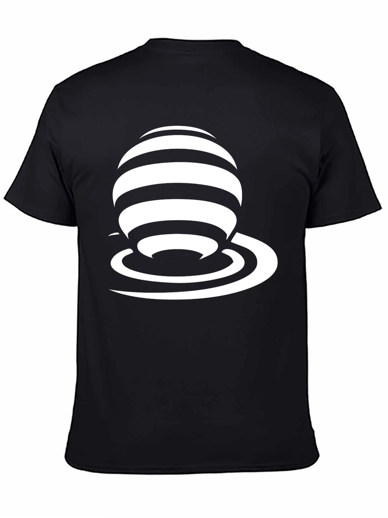 Stripped Sphere Graphic Tee - Modern Style