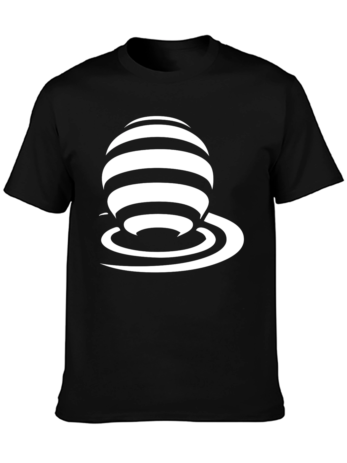 Stripped Sphere Graphic Tee - Modern Style