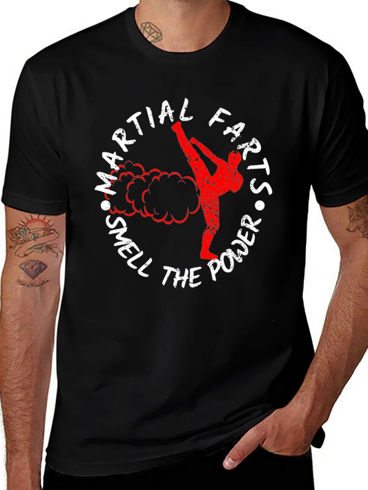 Martial Farts T-Shirt - Smell the Power Tee