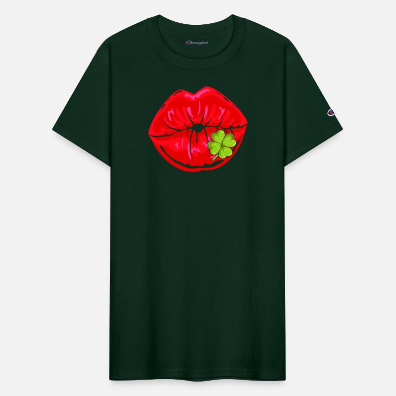 Irish kissing mouth shamrock St. Patrick's Day
