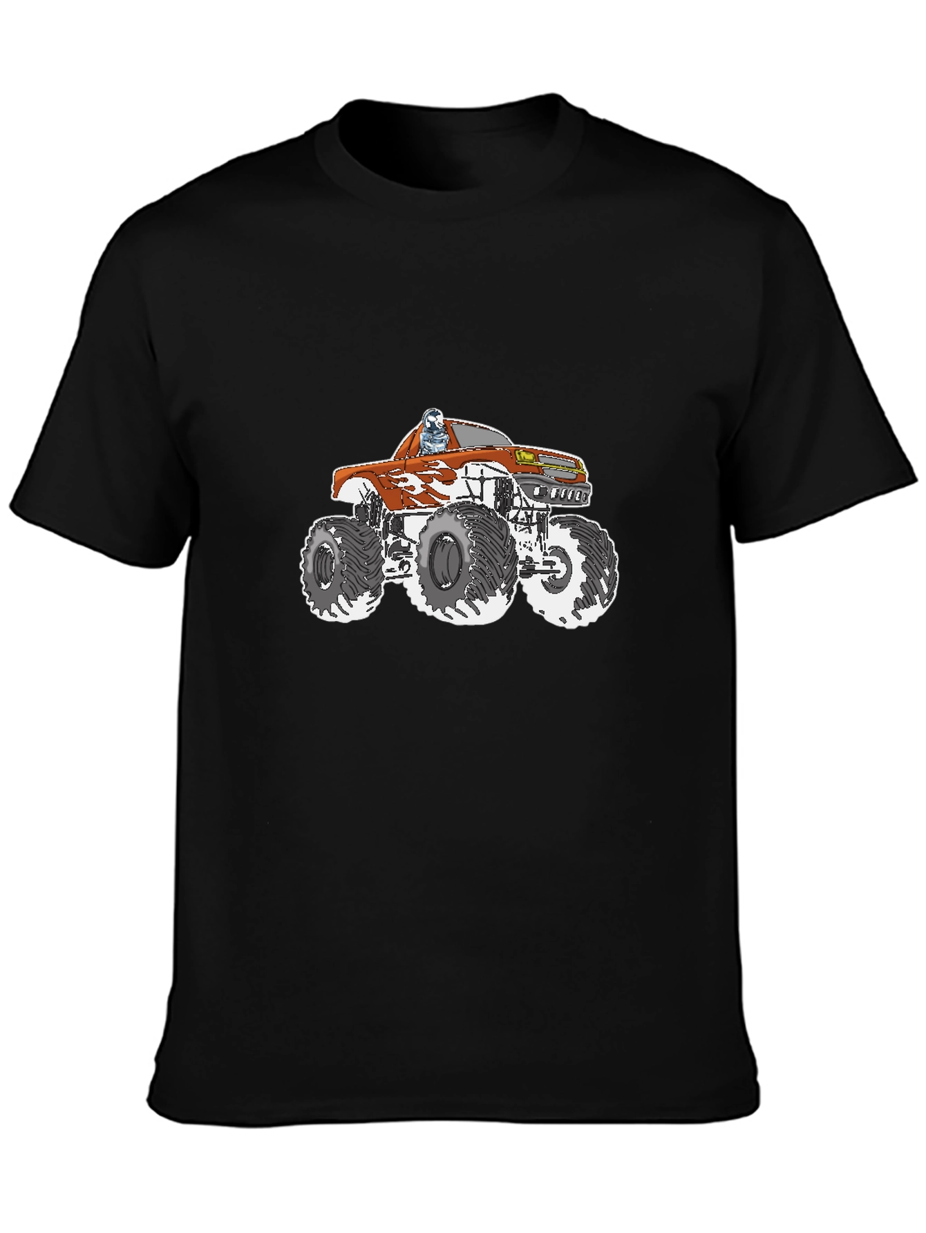 Monster Truck Graphic Tee - Black Cotton T-Shirt