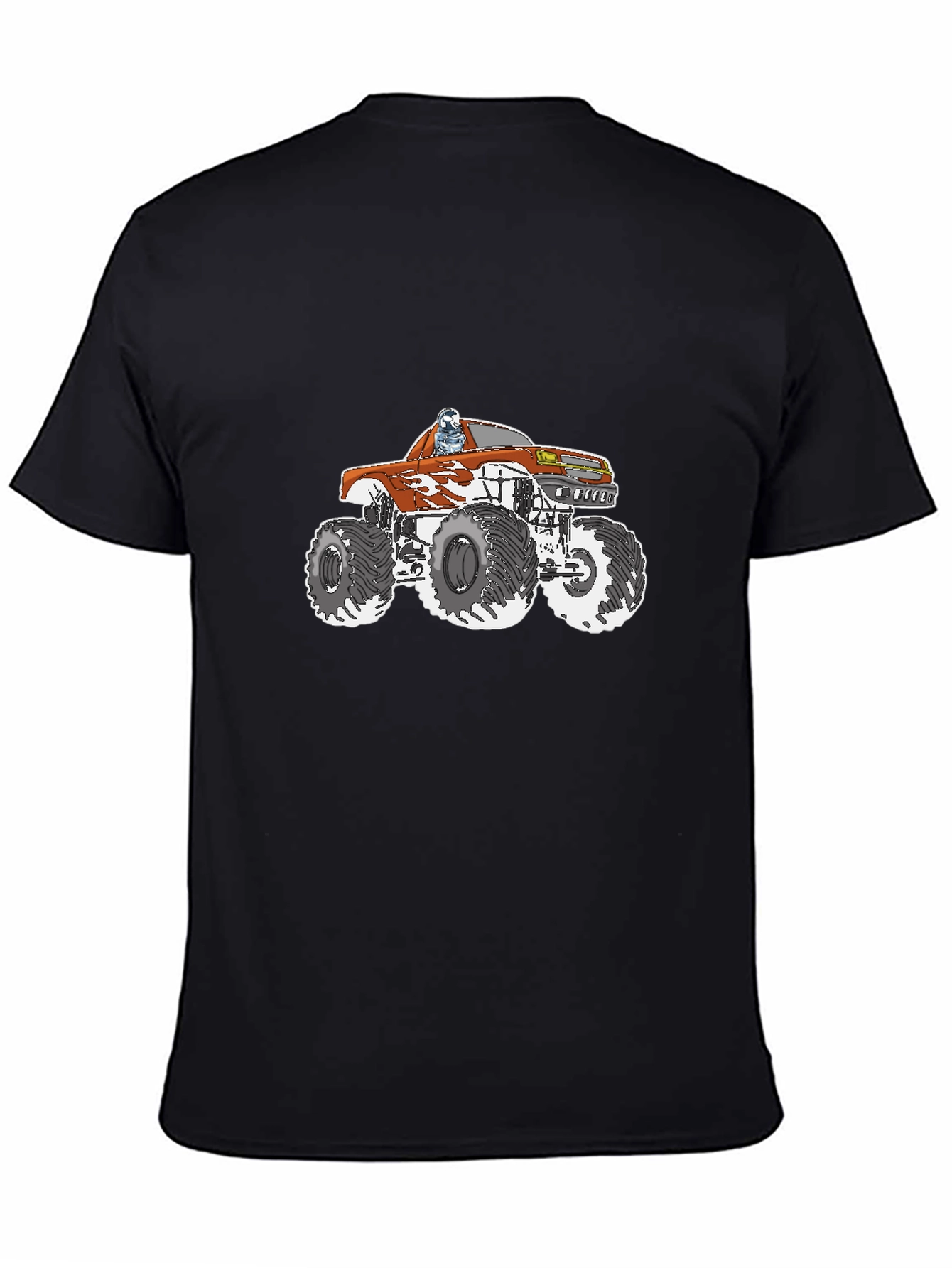 Monster Truck Graphic Tee - Black Cotton T-Shirt