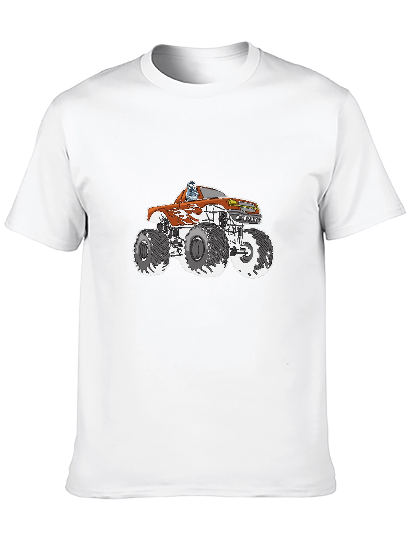 Monster Truck Graphic Tee - Black Cotton T-Shirt