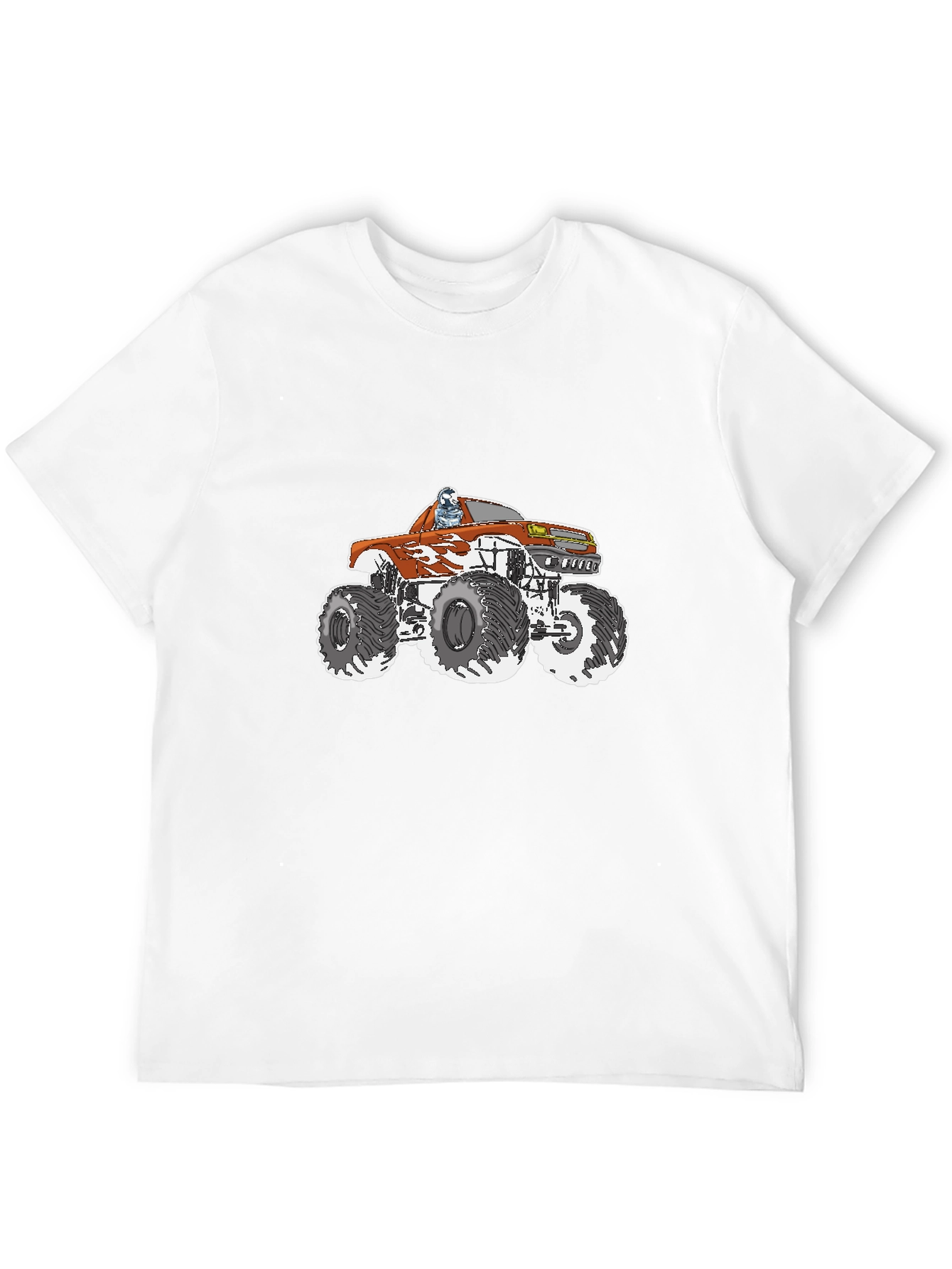 Monster Truck Graphic Tee - Black Cotton T-Shirt