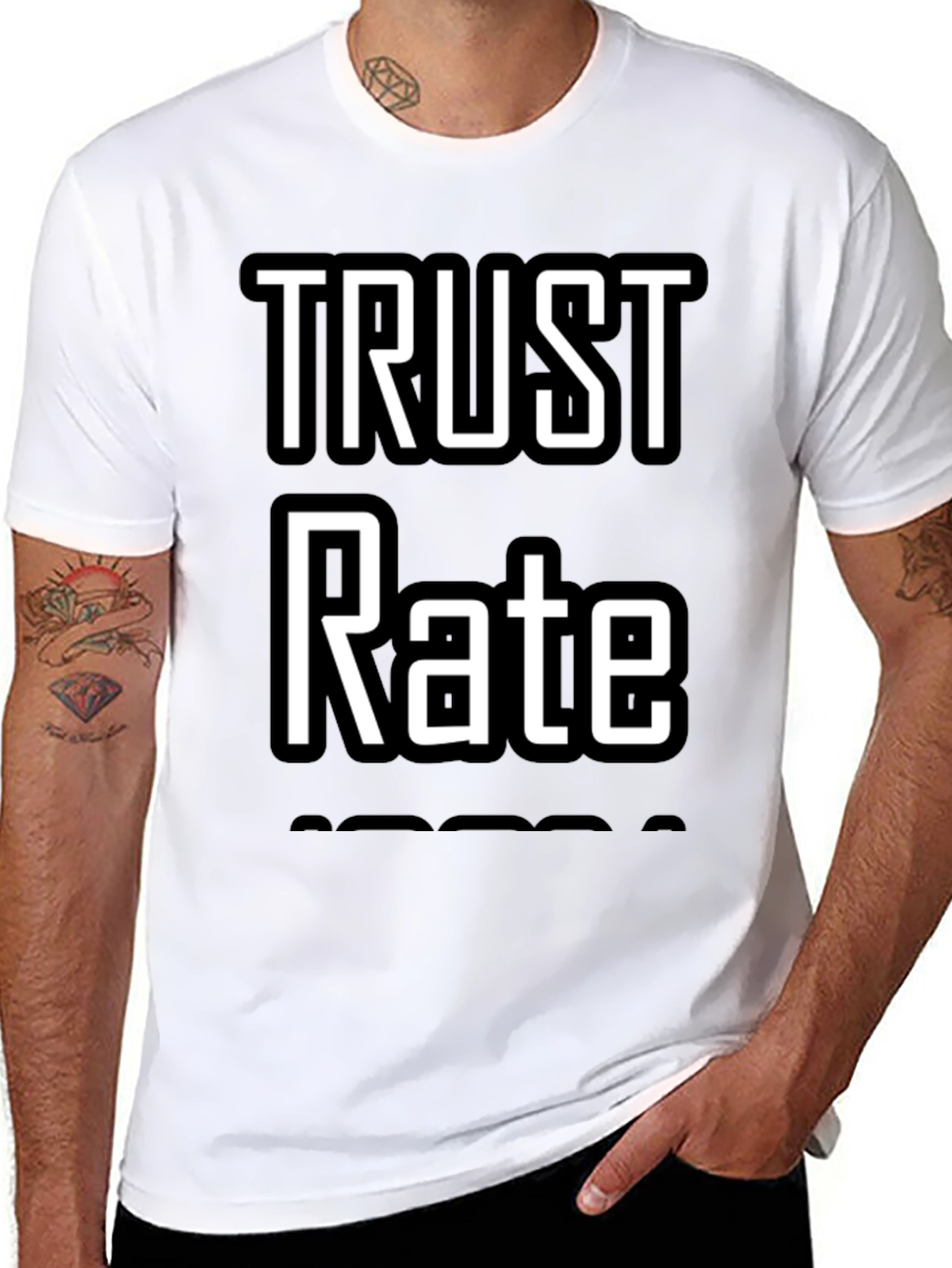 Trust Rate T-Shirt - Black Graphic Tee