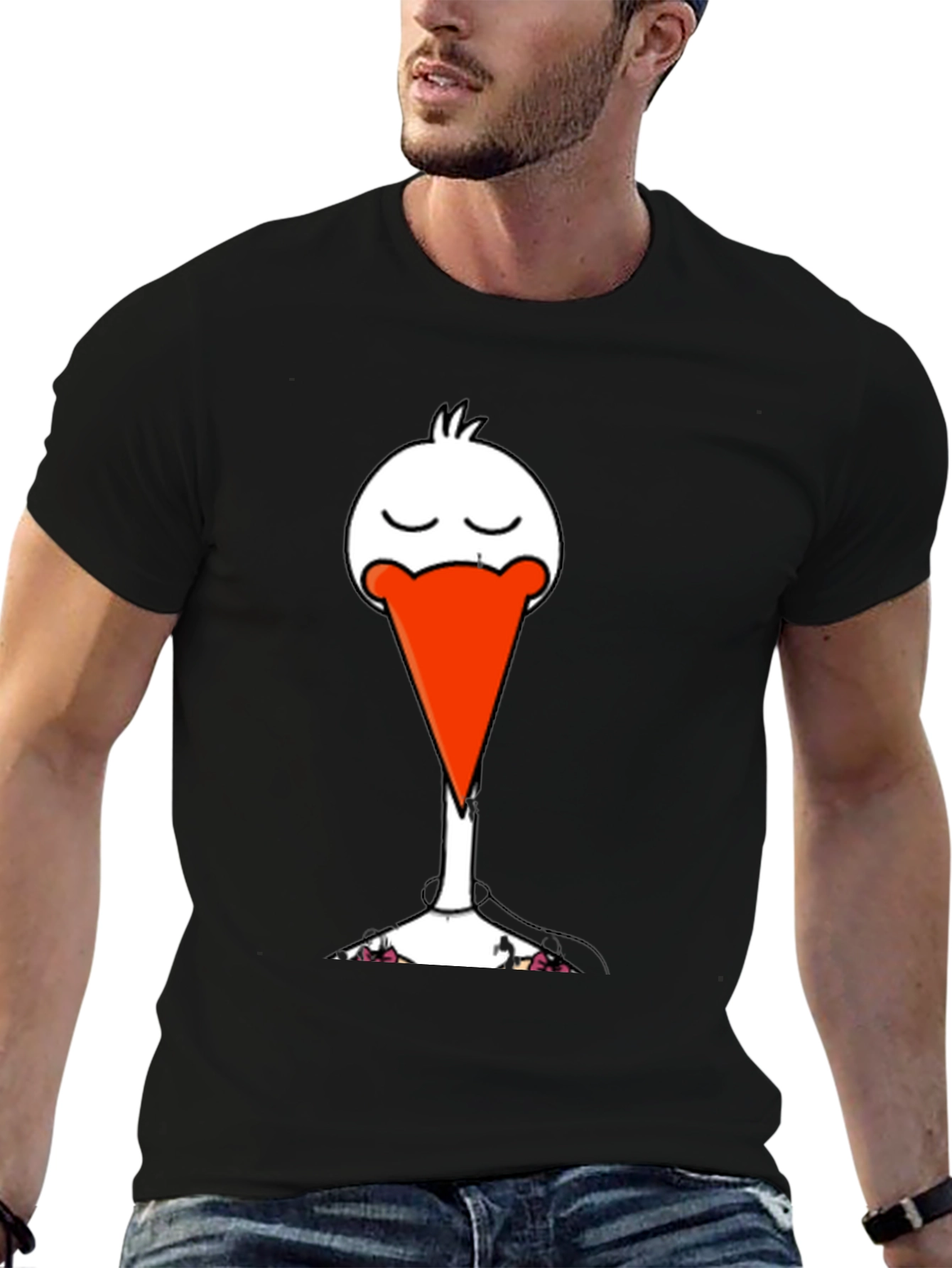 Funny Goose T-Shirt - Quirky Cartoon Bird Tee
