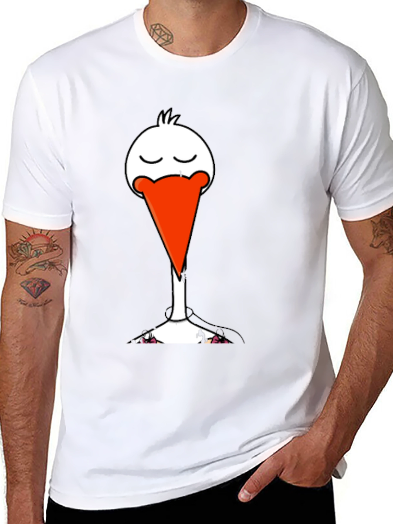 Funny Goose T-Shirt - Quirky Cartoon Bird Tee