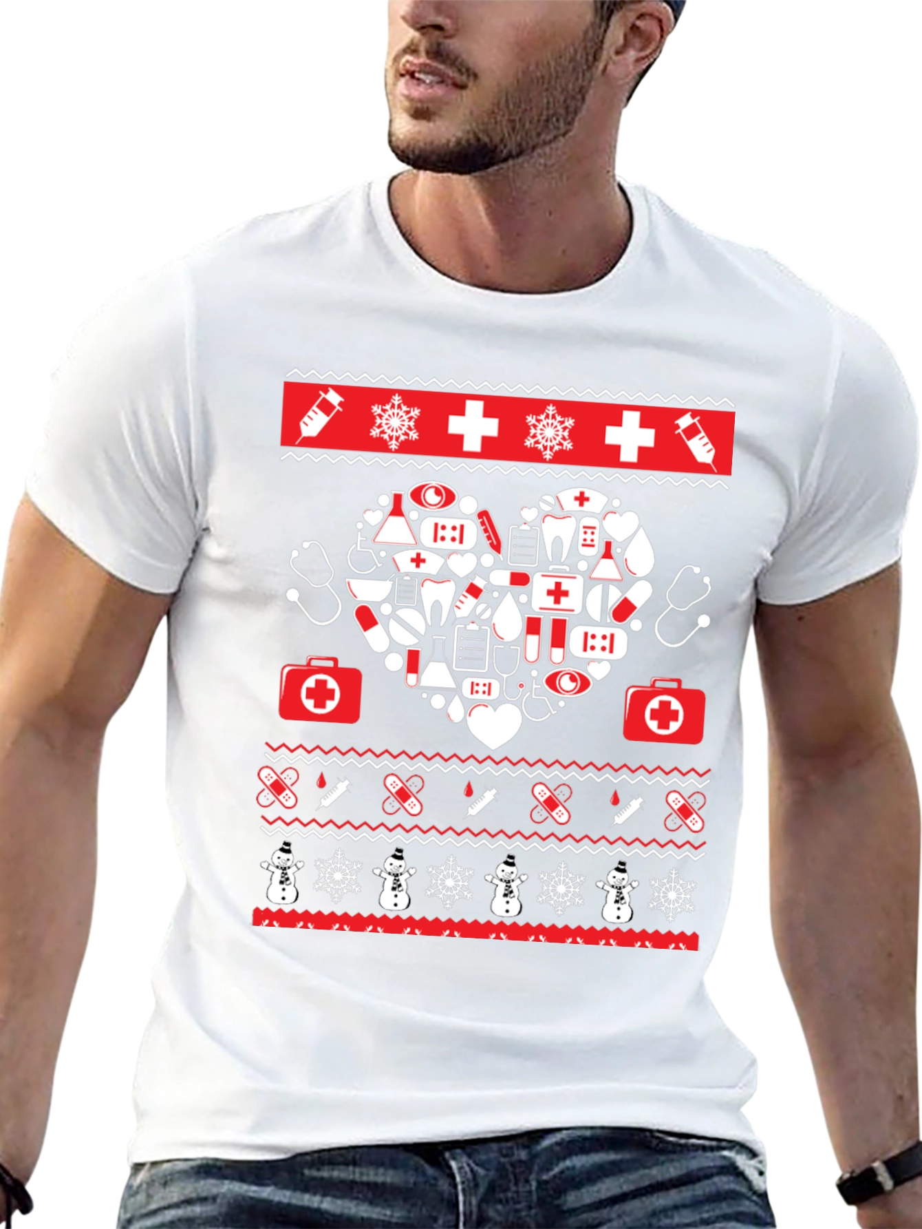 Nurse Ugly Christmas Sweater T-Shirt