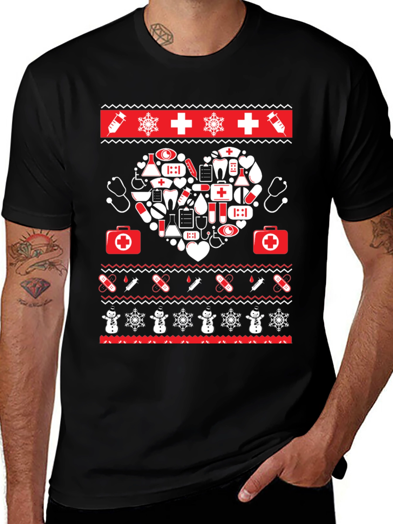 Nurse Ugly Christmas Sweater T-Shirt