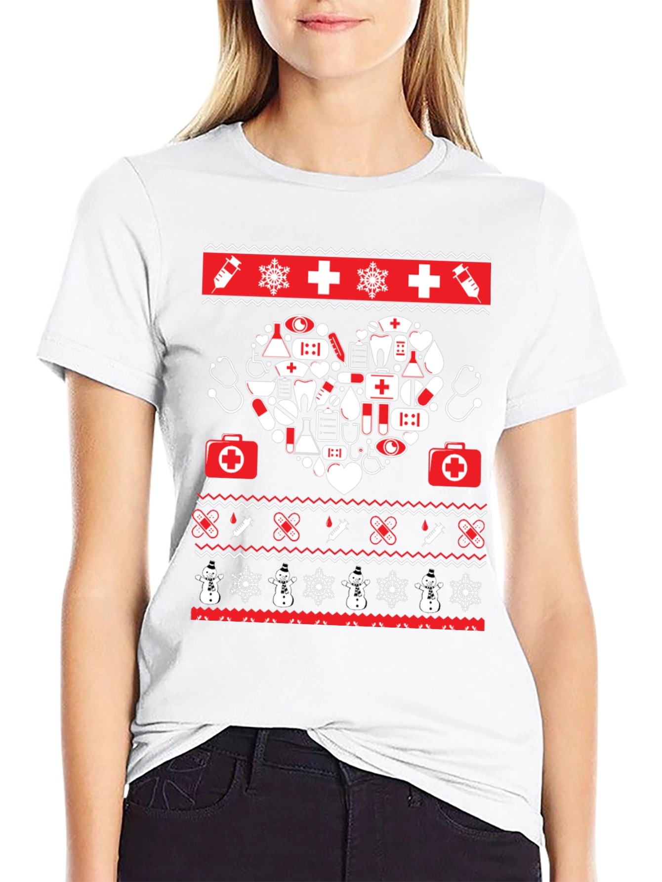 Nurse Ugly Christmas Sweater T-Shirt