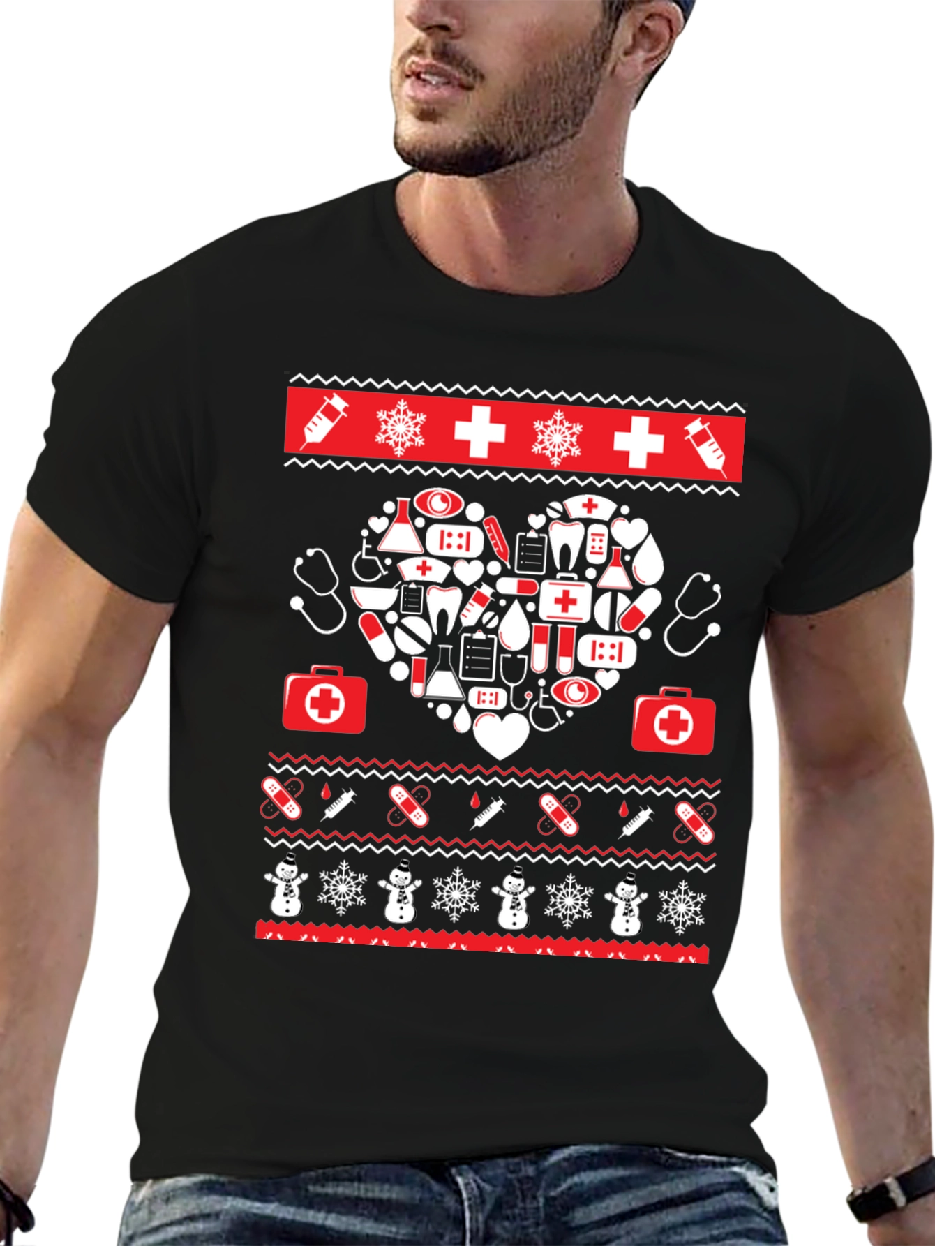 Nurse Ugly Christmas Sweater T-Shirt