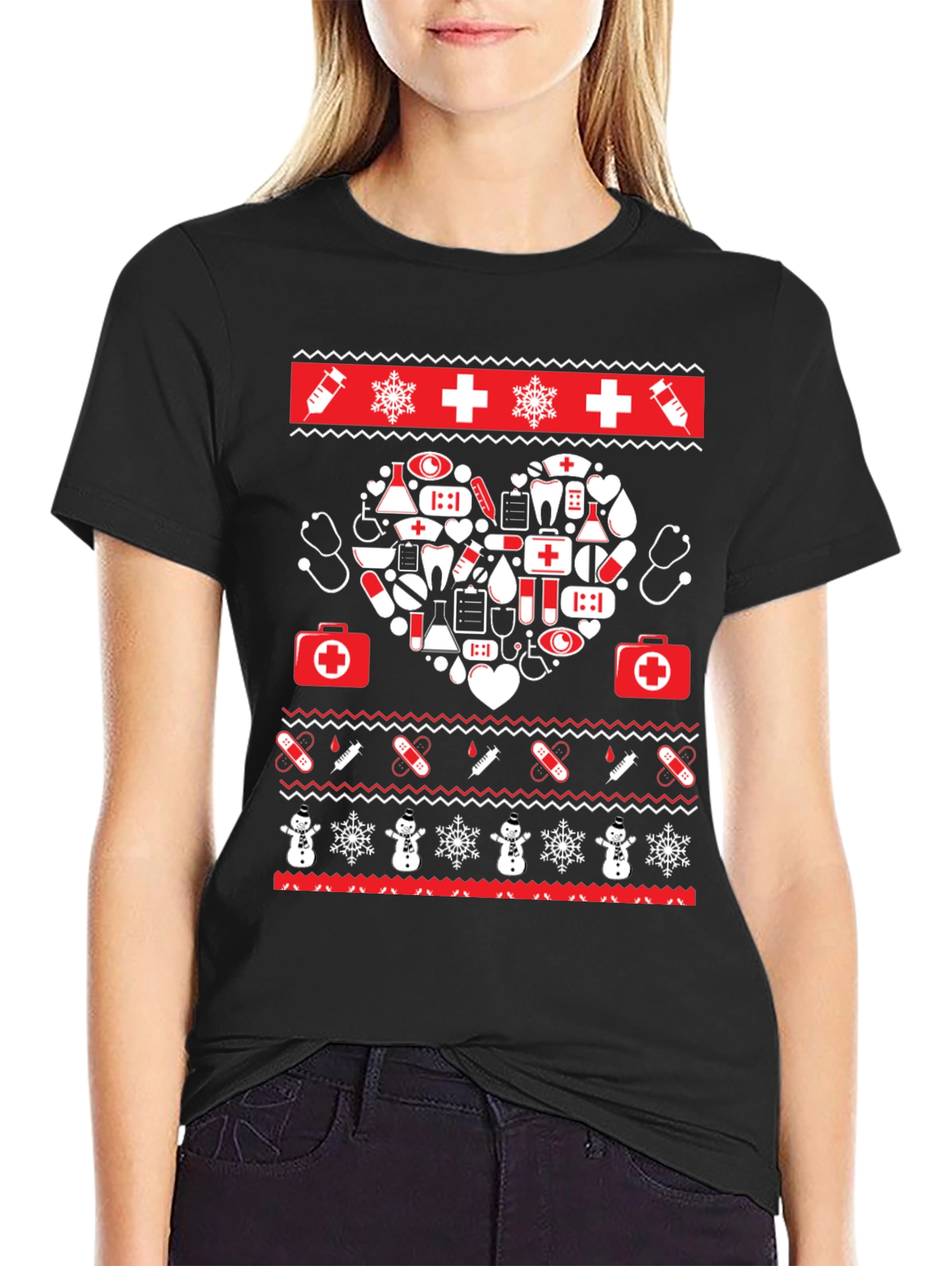 Nurse Ugly Christmas Sweater T-Shirt