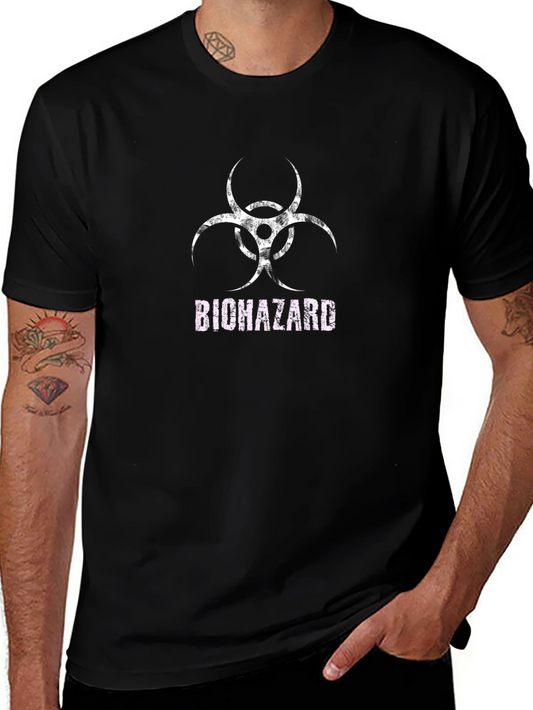 Biohazard Symbol Graphic T-Shirt