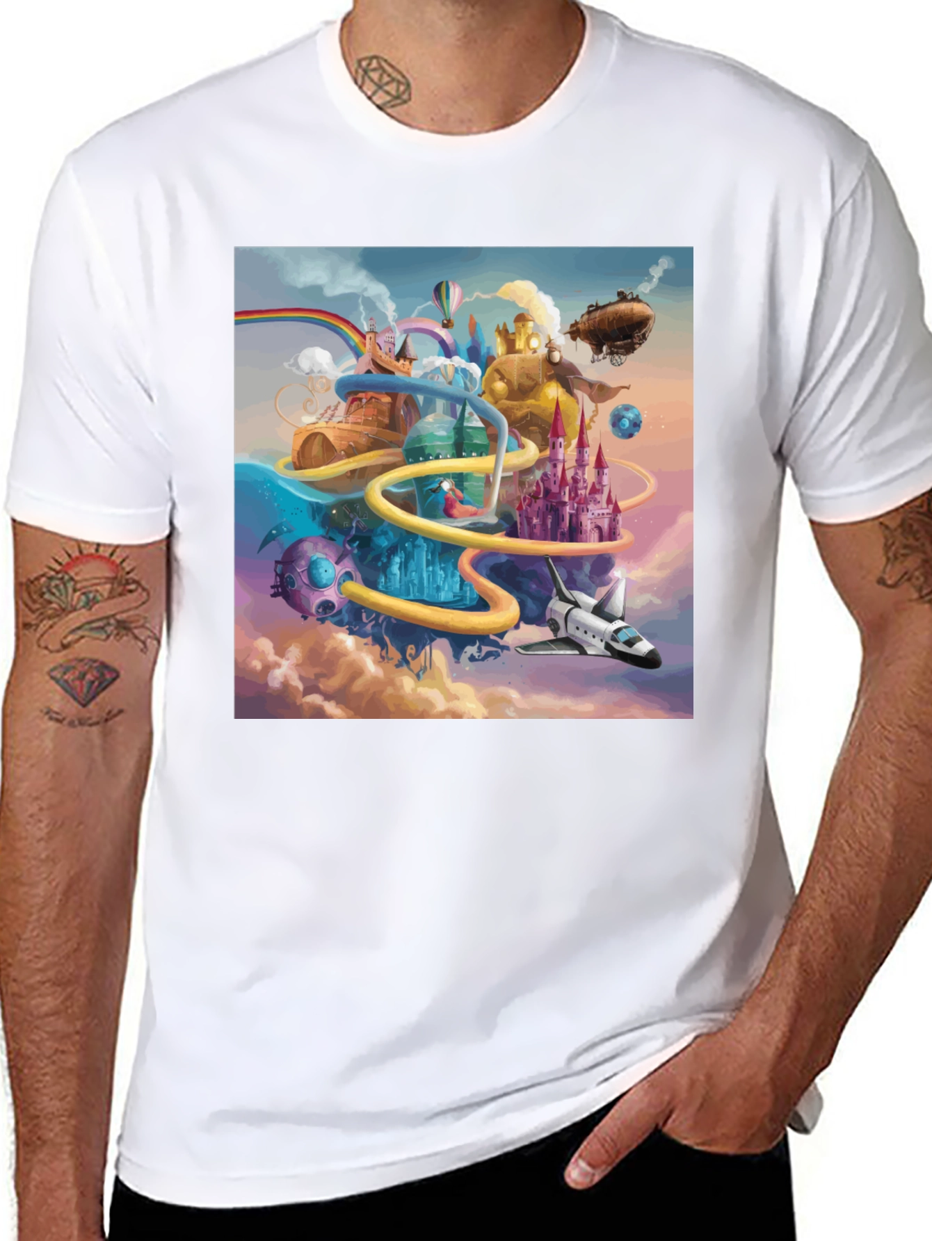 Fantasy World Graphic Tee - Unique Design