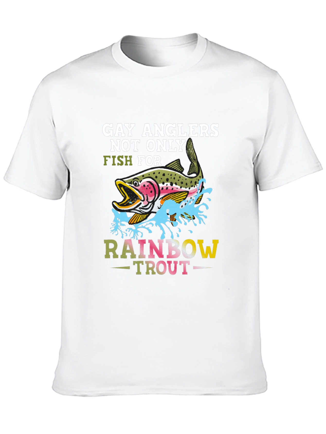 Gay Anglers Rainbow Trout Graphic T-Shirt