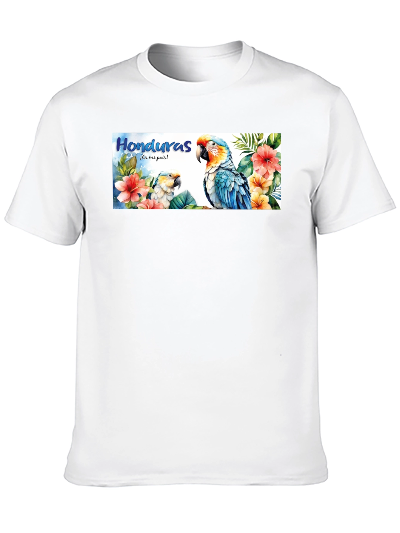Honduras Parrot Graphic Tee - Mens Black T-Shirt