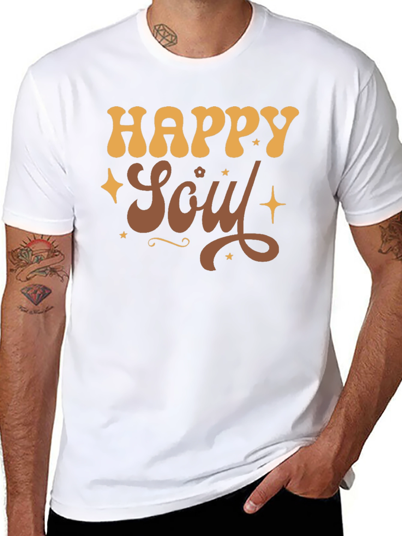 Happy Soul Graphic T-Shirt - Retro Style