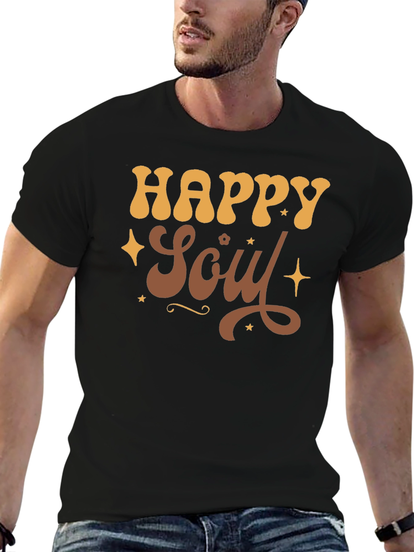 Happy Soul Graphic T-Shirt - Retro Style