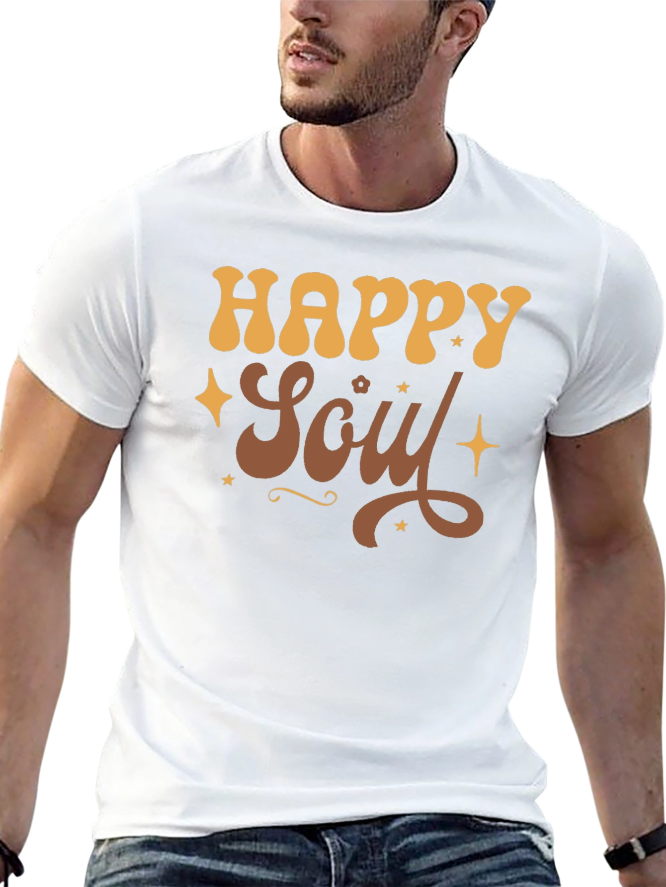 Happy Soul Graphic T-Shirt - Retro Style