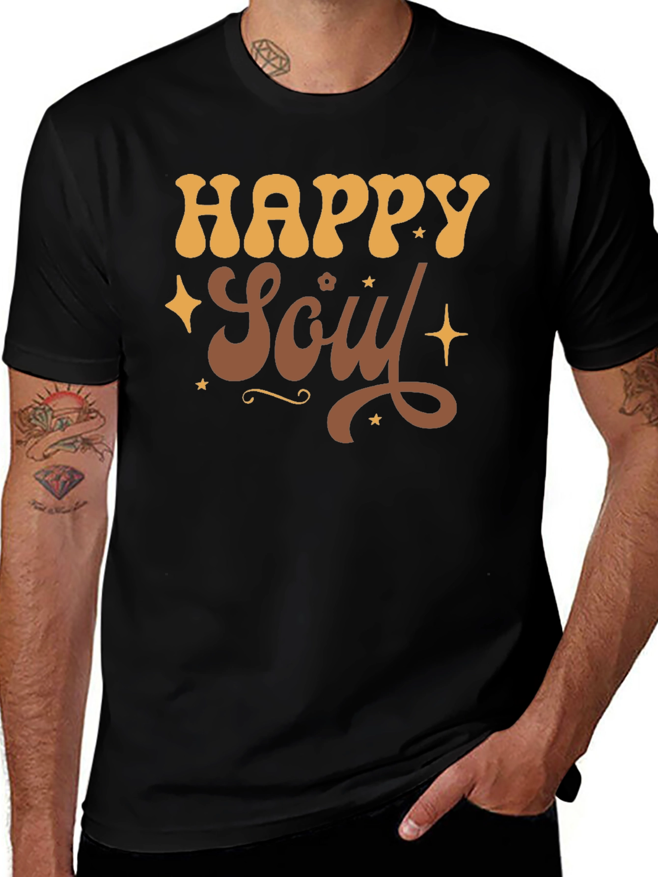 Happy Soul Graphic T-Shirt - Retro Style