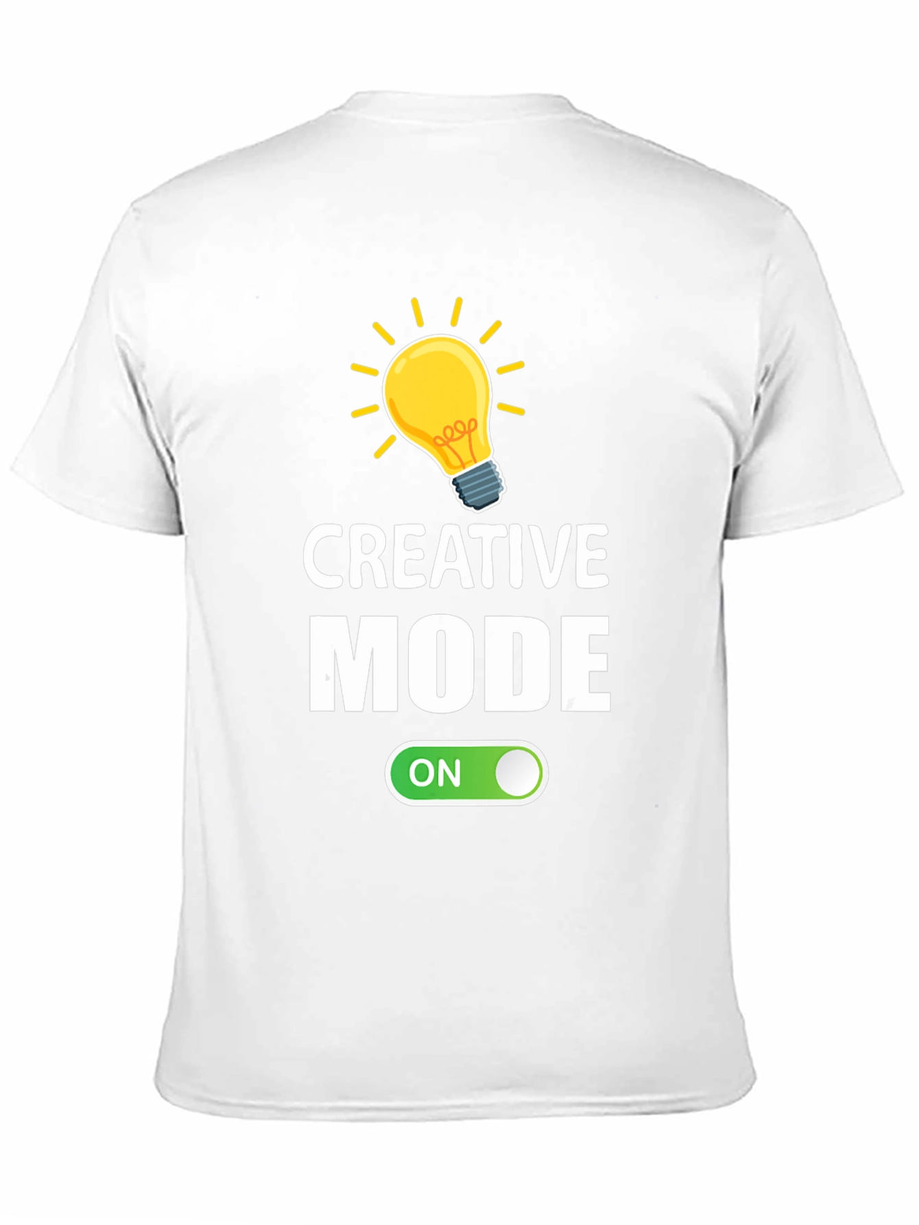 Creative Mode ON Graphic Tee - Black Cotton T-Shirt