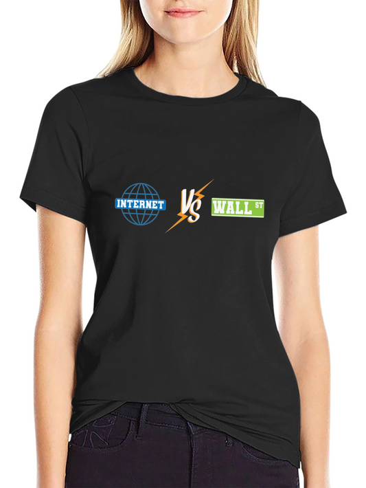 Internet Vs Wall St. Black T-Shirt