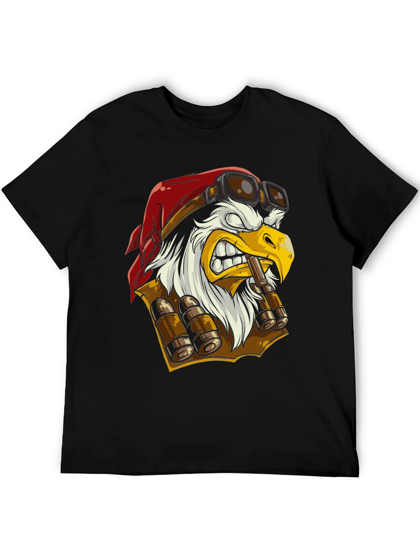 Eagle Pilot T-Shirt - Cartoon Graphic Tee