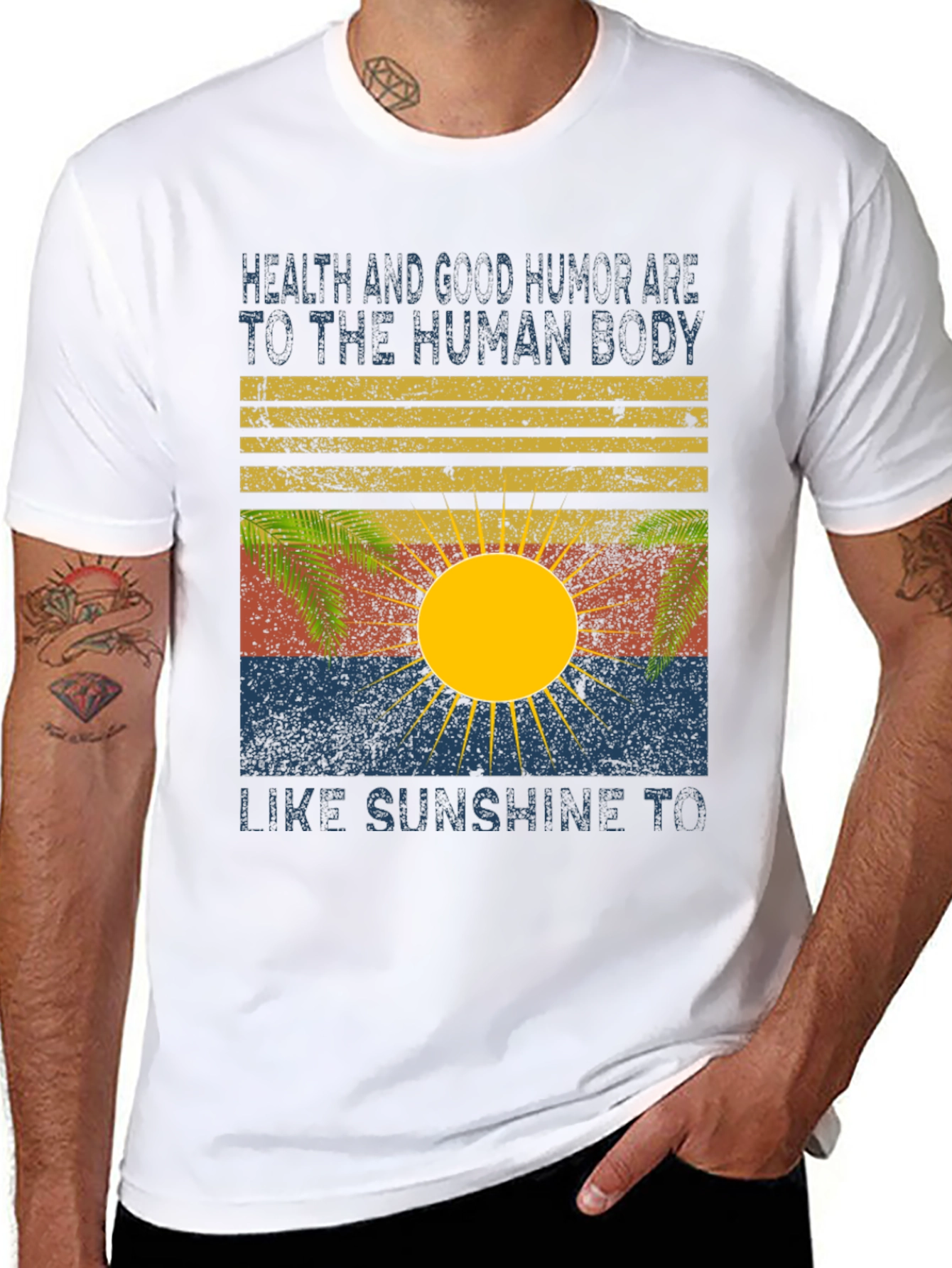 Health & Humor Sun Graphic Tee - Black