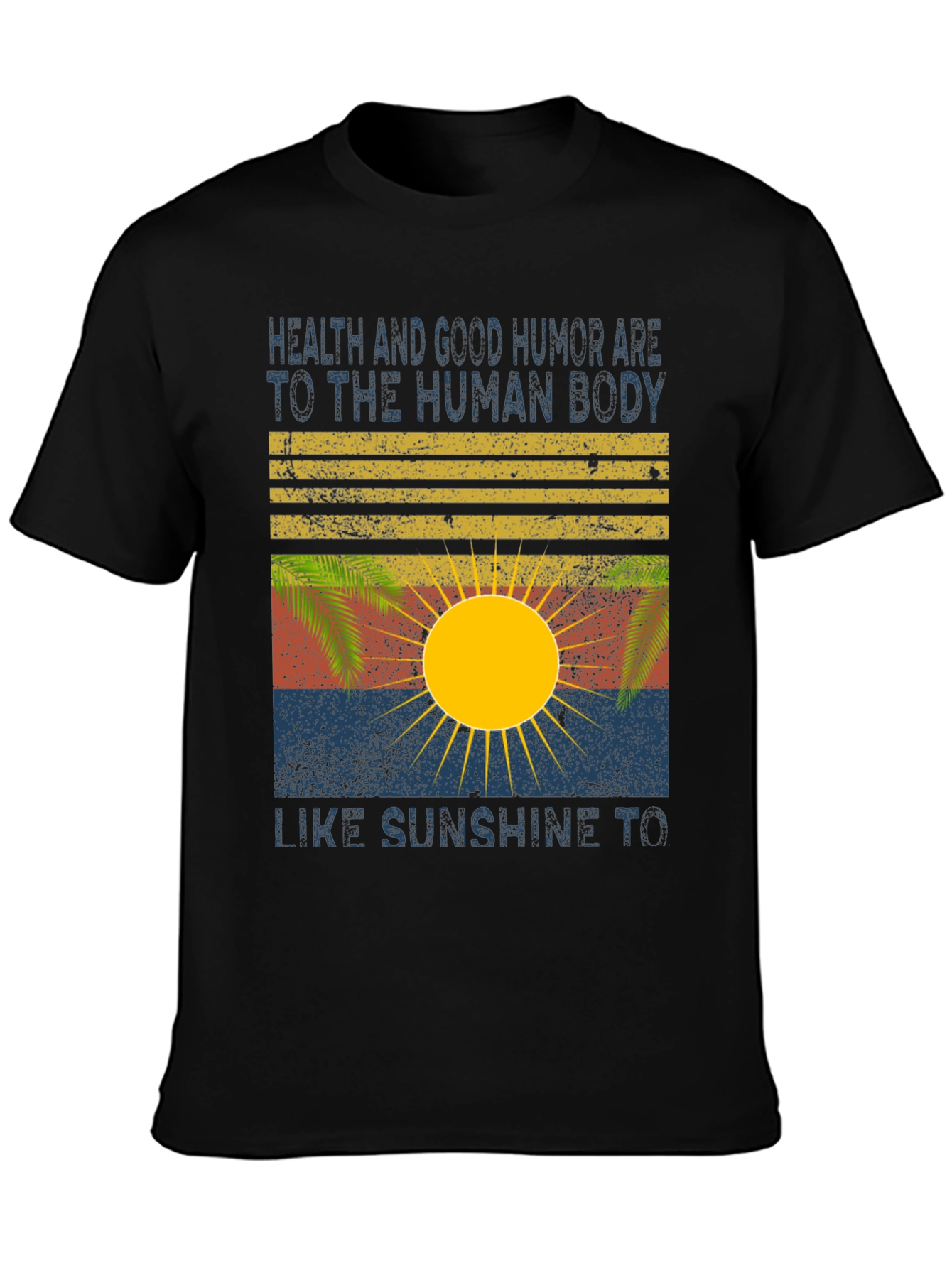 Health & Humor Sun Graphic Tee - Black