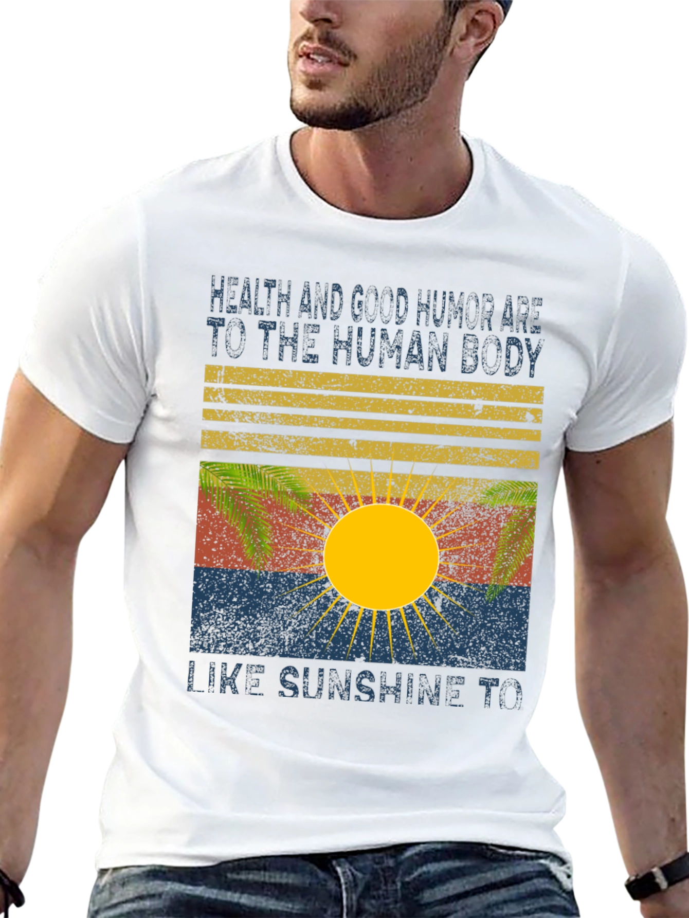 Health & Humor Sun Graphic Tee - Black