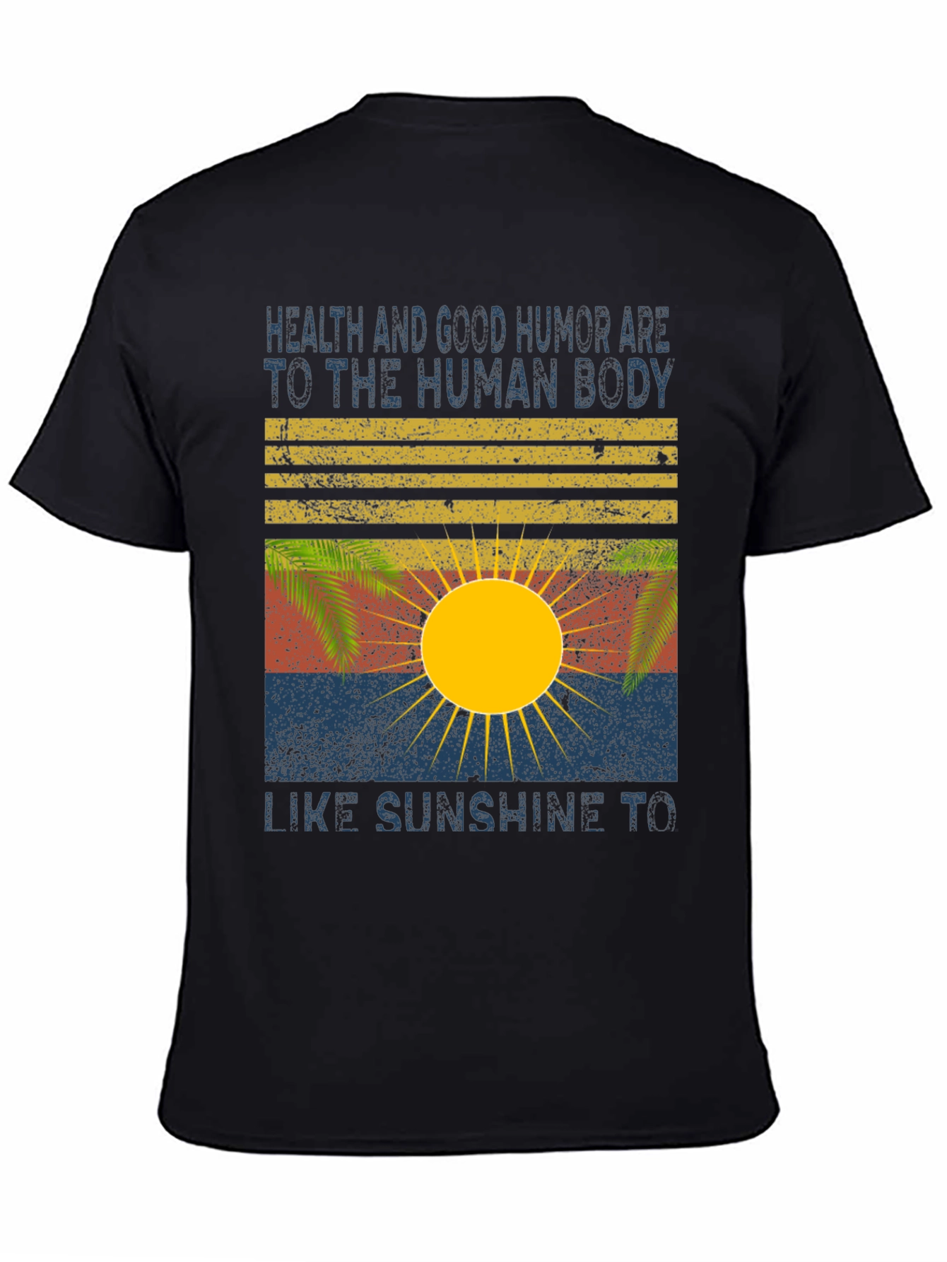 Health & Humor Sun Graphic Tee - Black