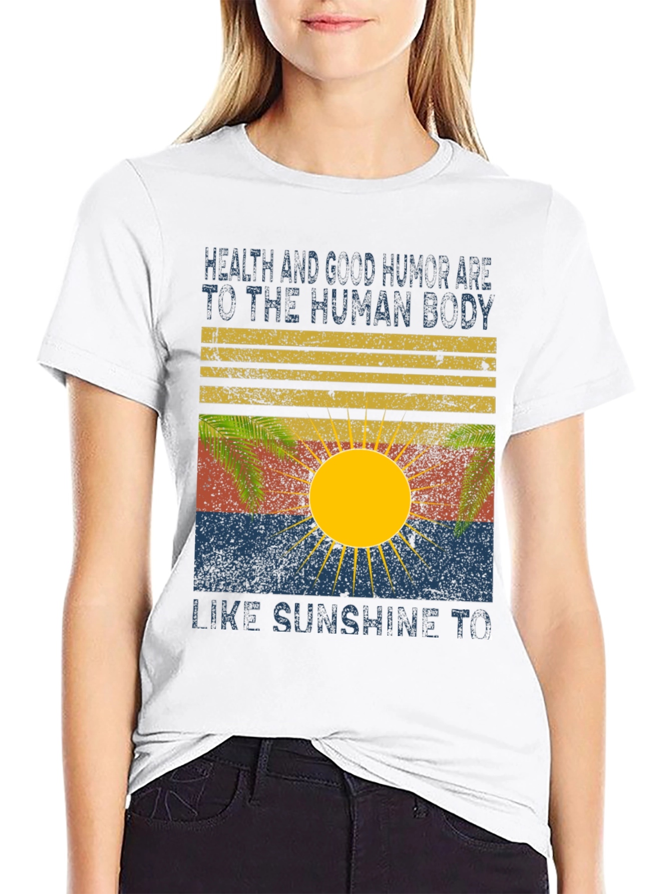 Health & Humor Sun Graphic Tee - Black