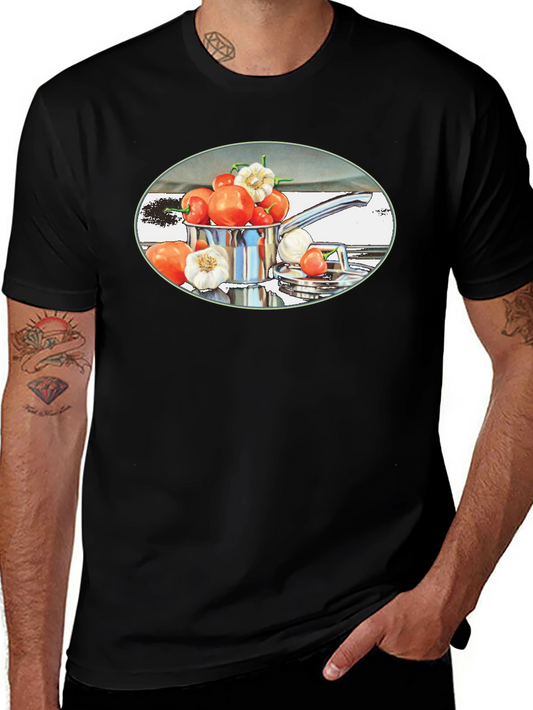 Chefs Pot Graphic T-Shirt - Black Unisex