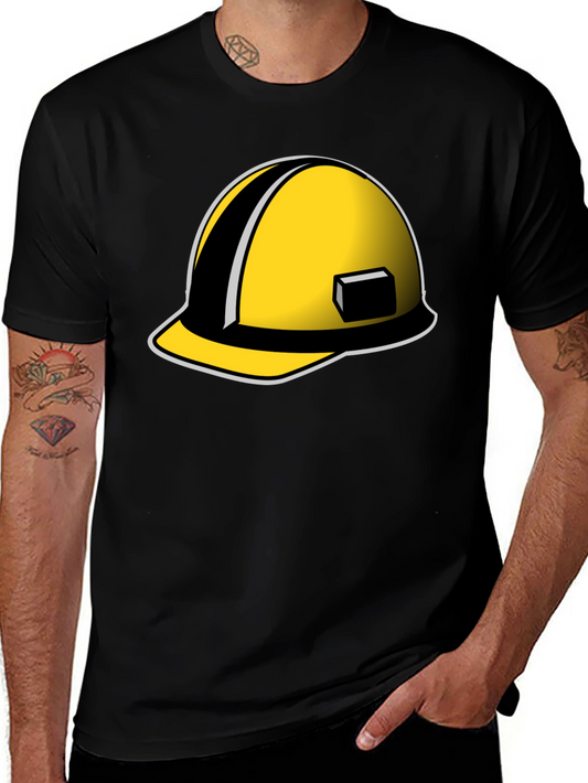 Construction Hat Graphic Tee - Black
