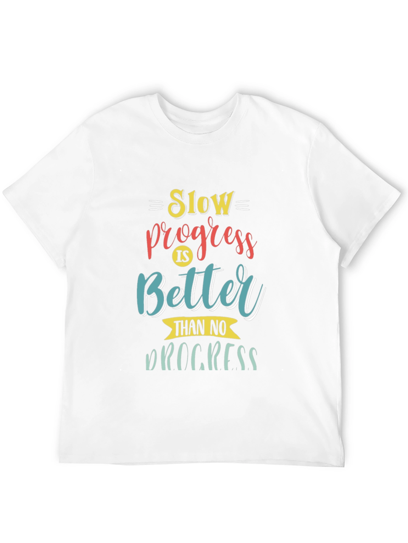 Motivational Slow Progress Graphic Tee - Black