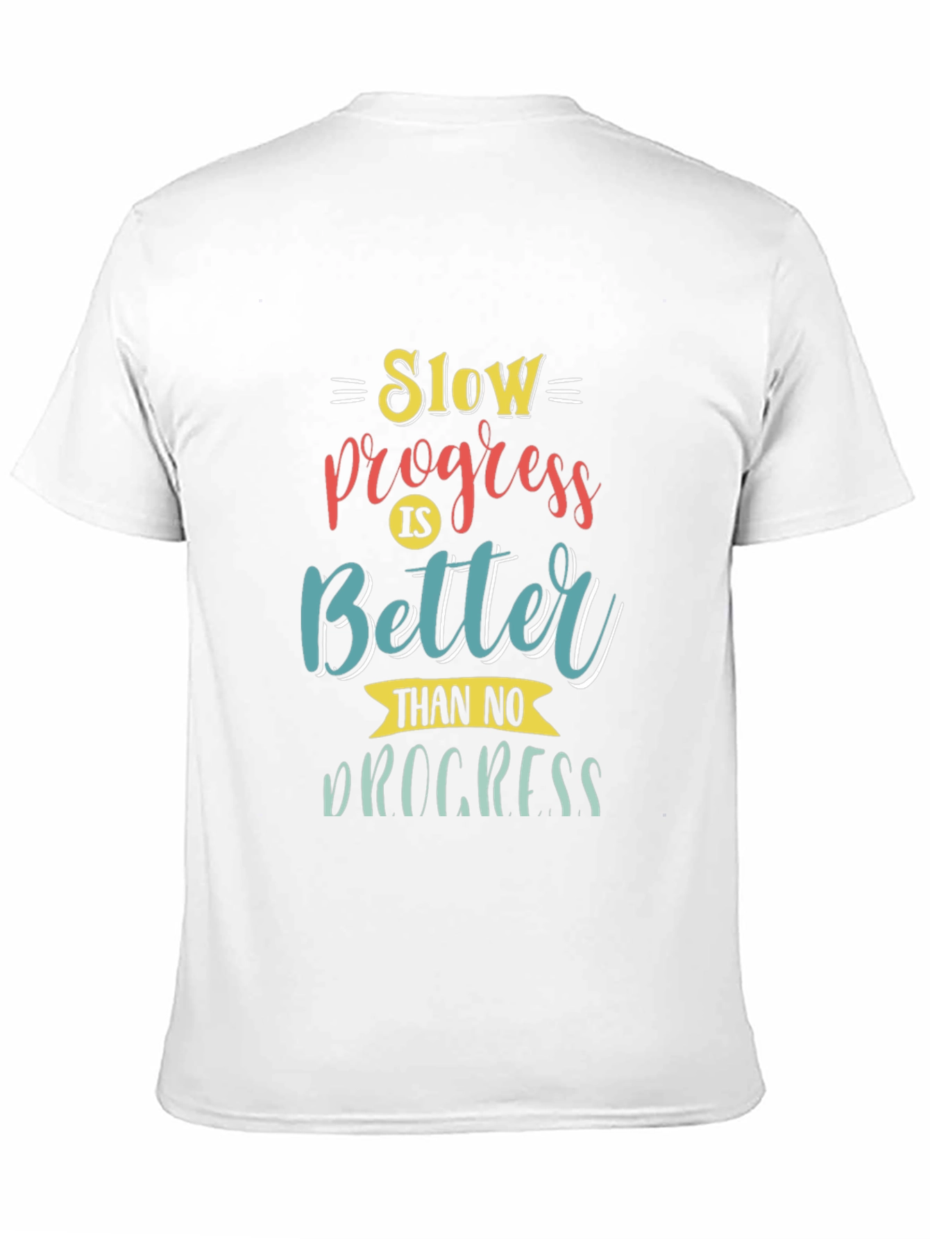 Motivational Slow Progress Graphic Tee - Black