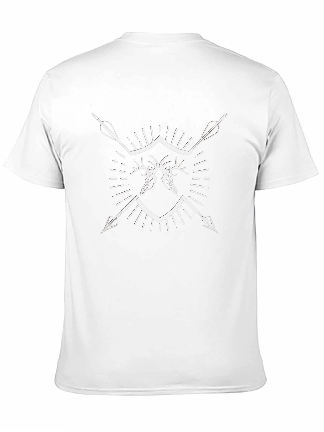 Mens Black Deer Antler Arrow Graphic Tee