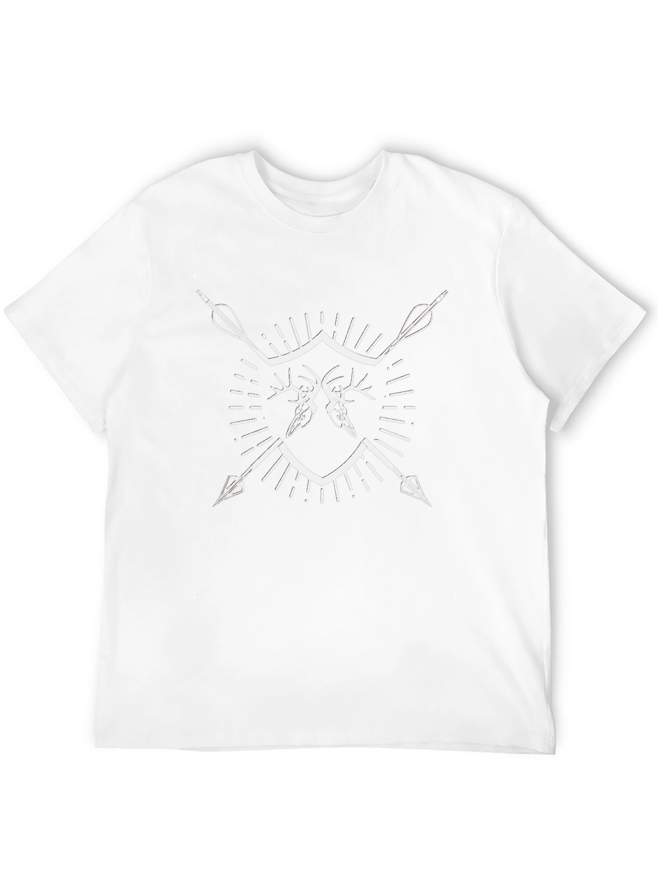 Mens Black Deer Antler Arrow Graphic Tee