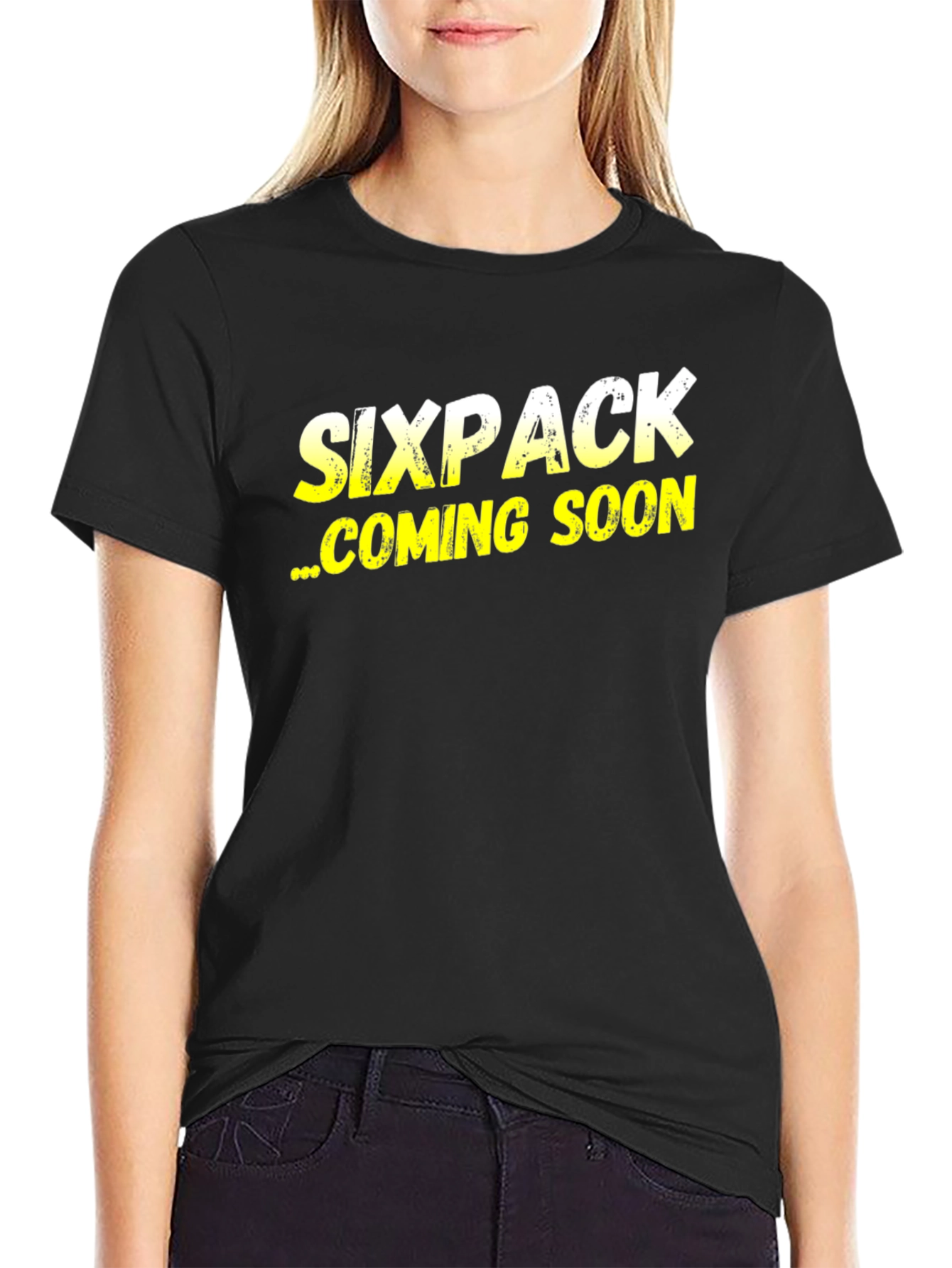 Sixpack Coming Soon T-Shirt - Funny Fitness Apparel