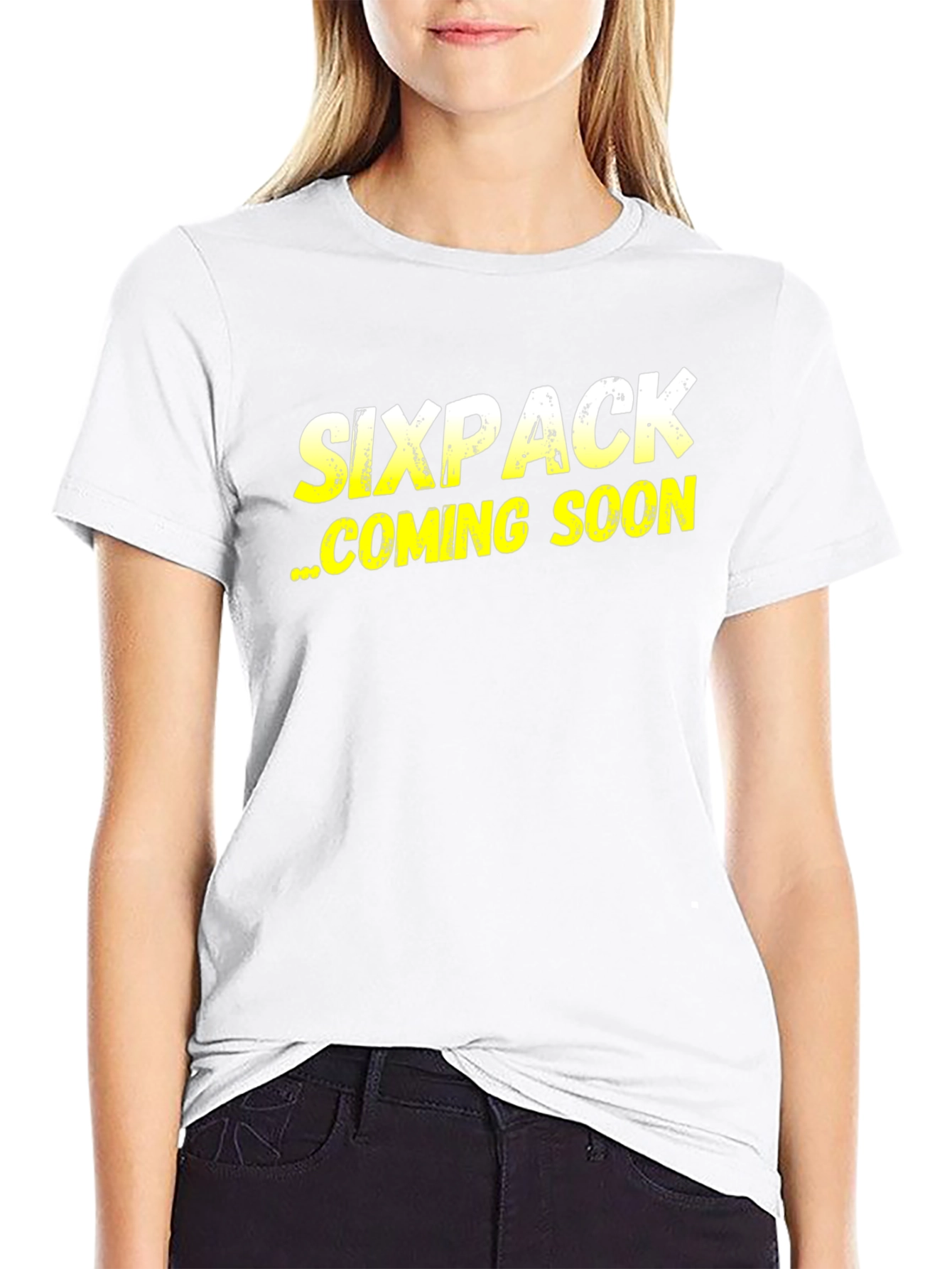 Sixpack Coming Soon T-Shirt - Funny Fitness Apparel