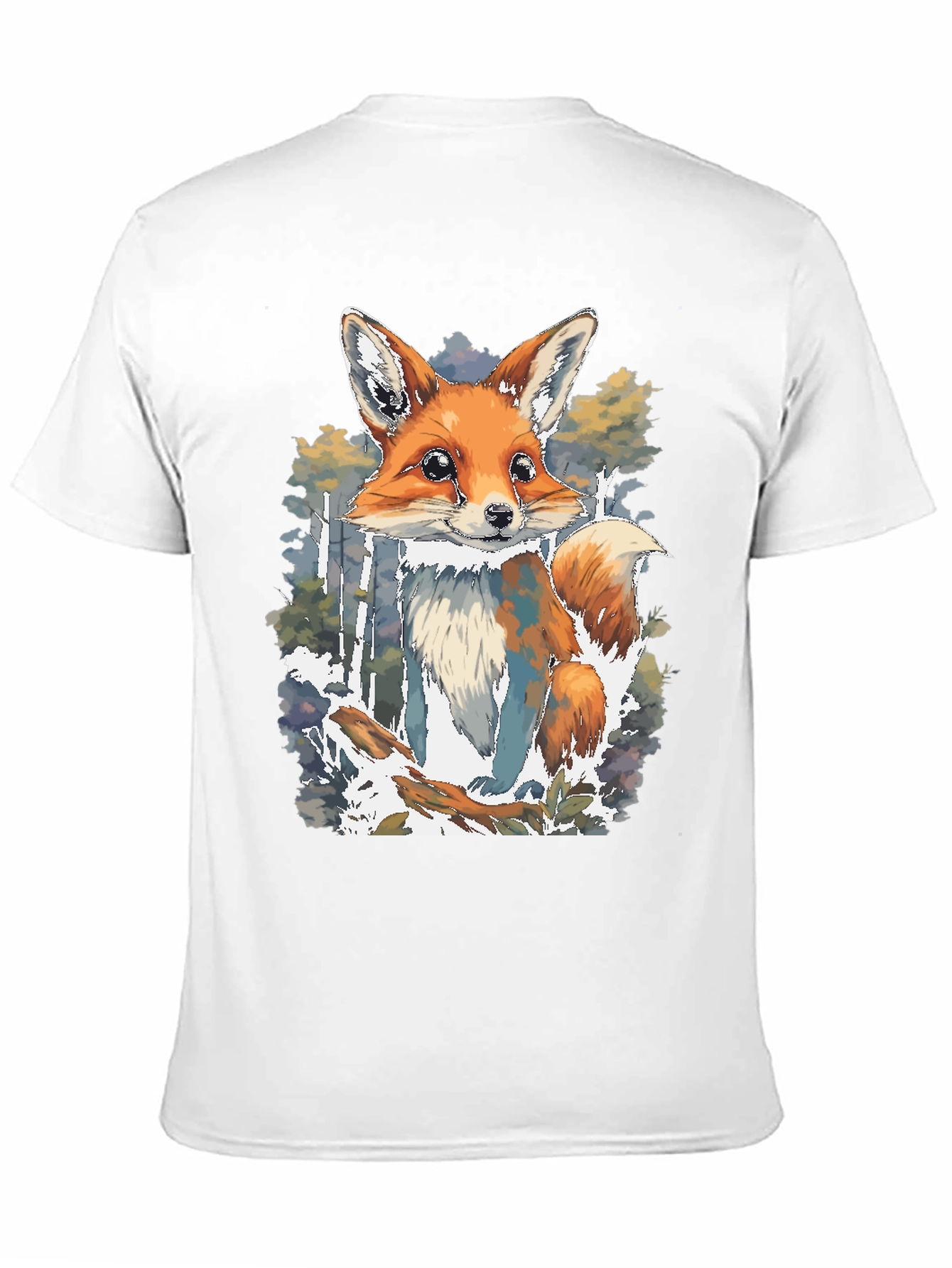 Fox Graphic Print Black T-Shirt