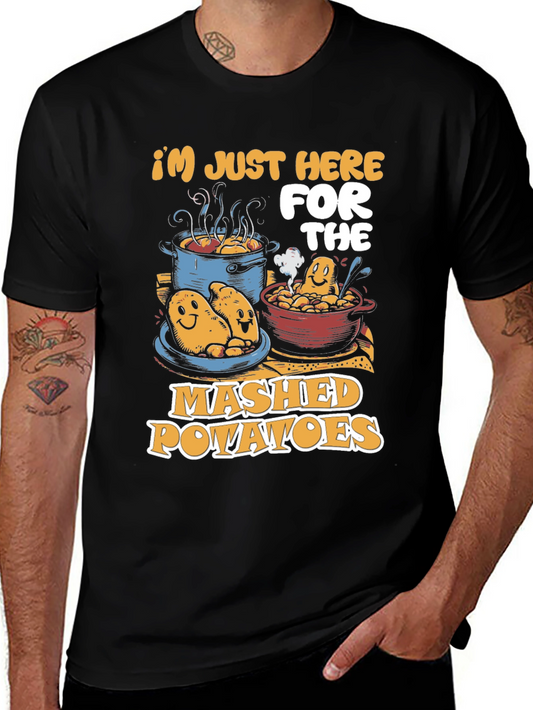 Mashed Potatoes Graphic Tee - Funny Food Lover Shirt