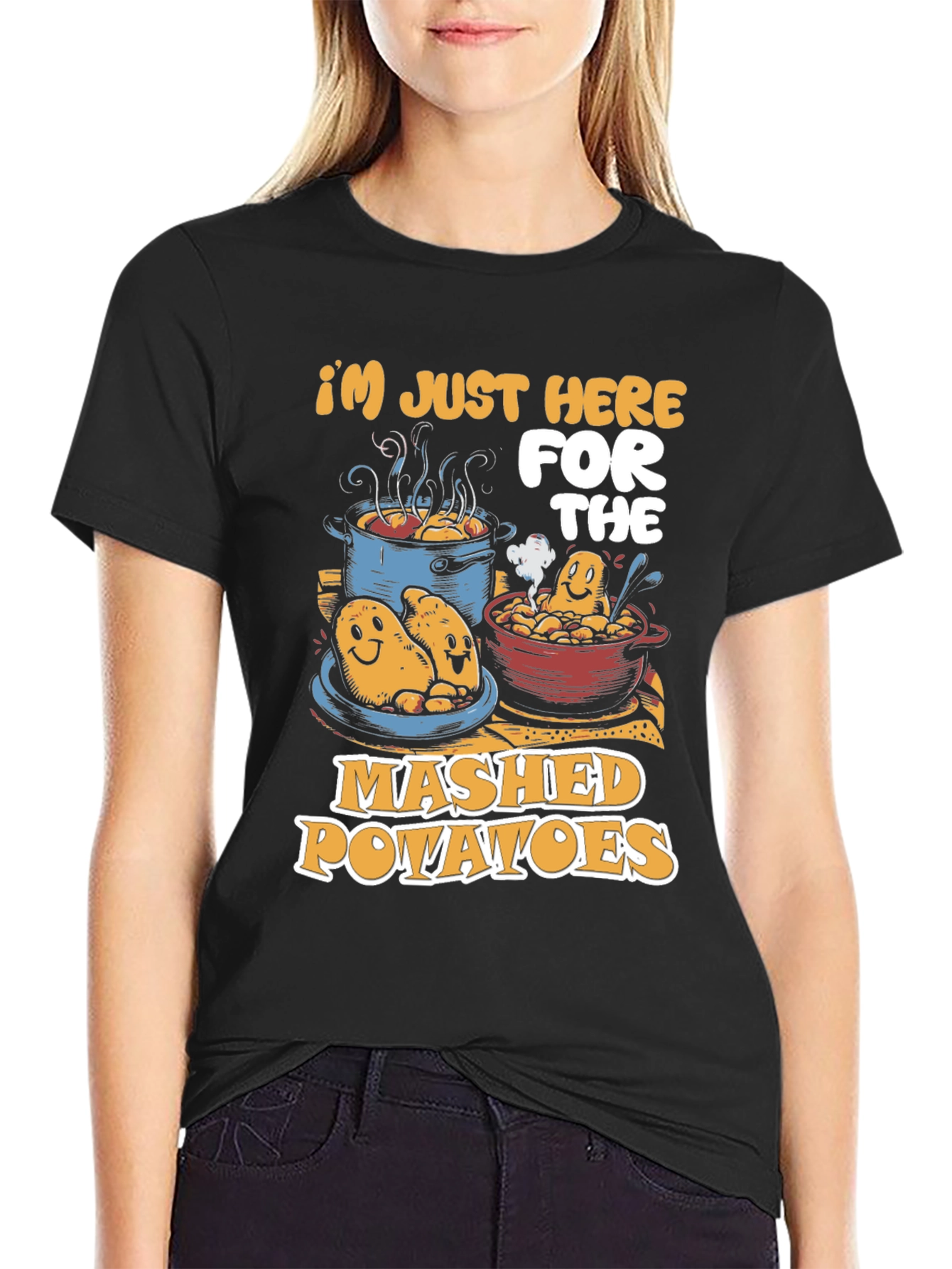 Mashed Potatoes Graphic Tee - Funny Food Lover Shirt