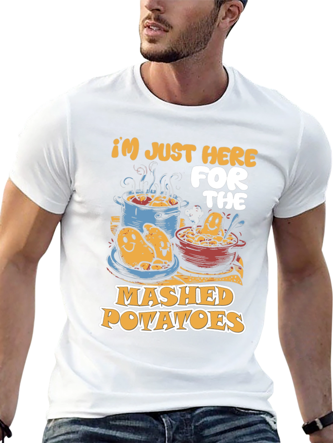 Mashed Potatoes Graphic Tee - Funny Food Lover Shirt