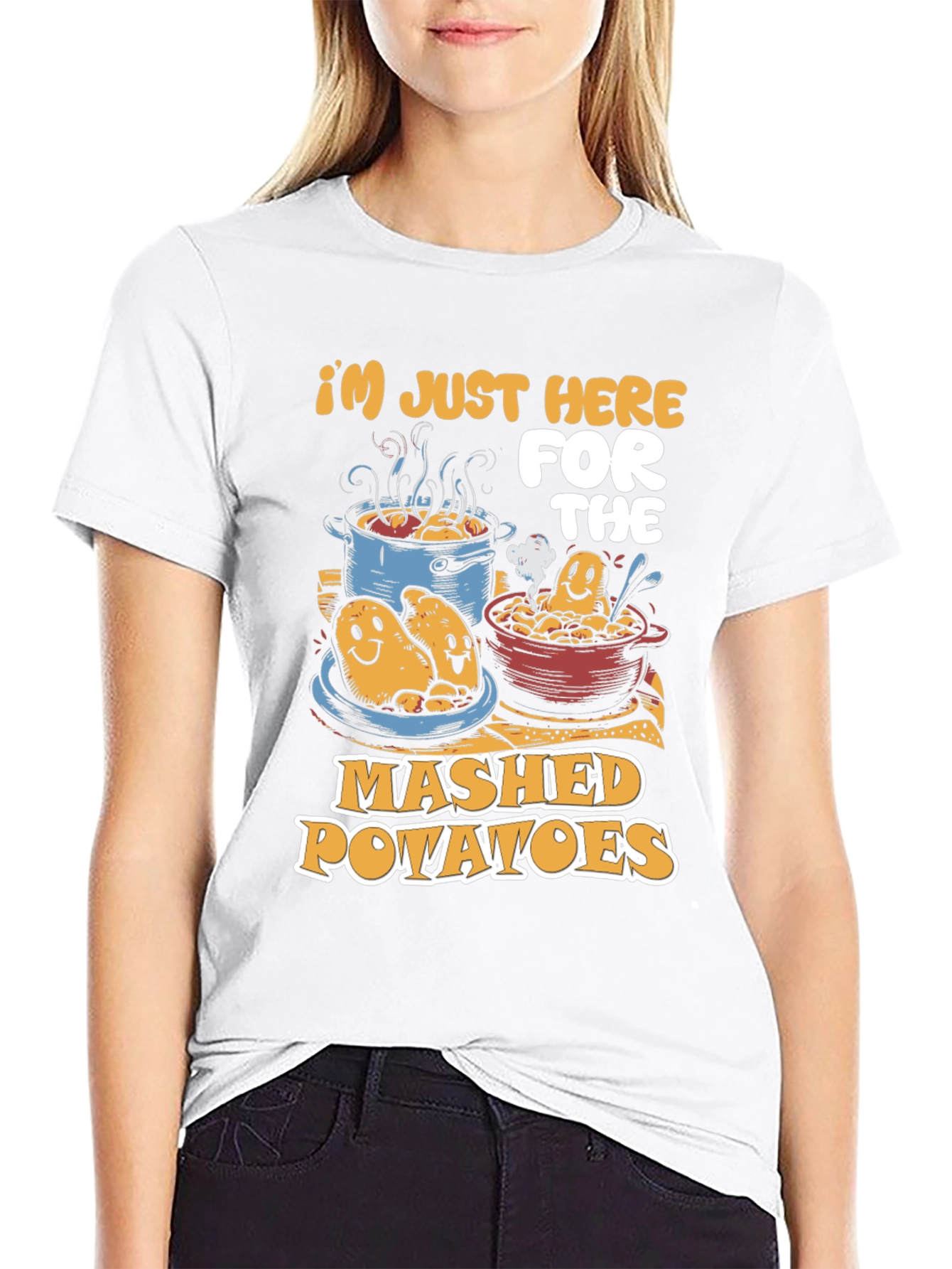 Mashed Potatoes Graphic Tee - Funny Food Lover Shirt