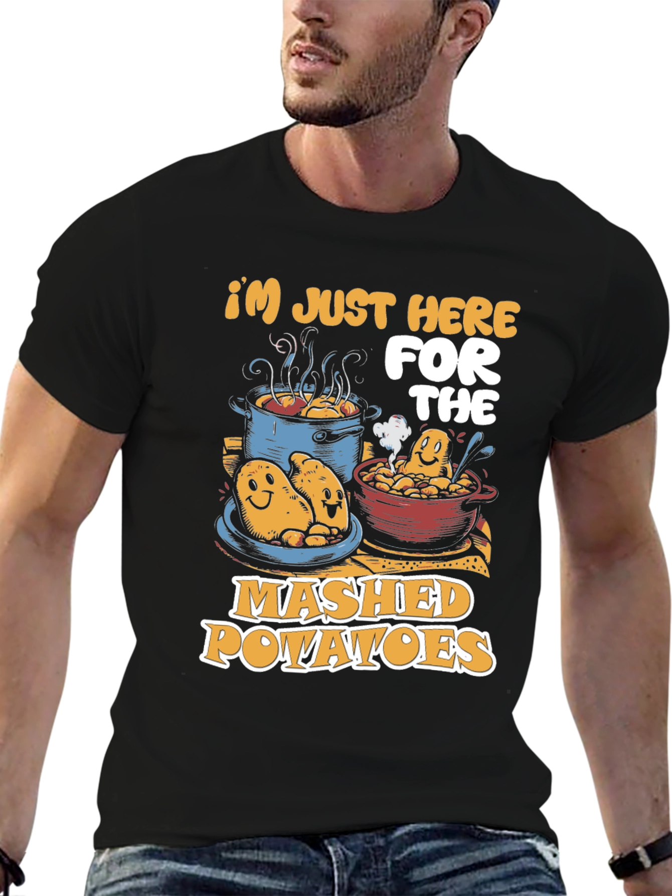 Mashed Potatoes Graphic Tee - Funny Food Lover Shirt