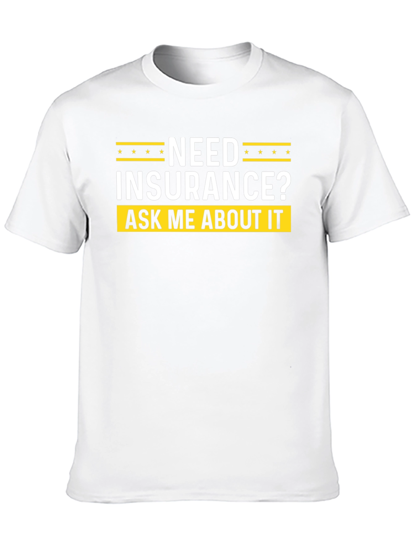 Need Insurance? Black Graphic T-Shirt